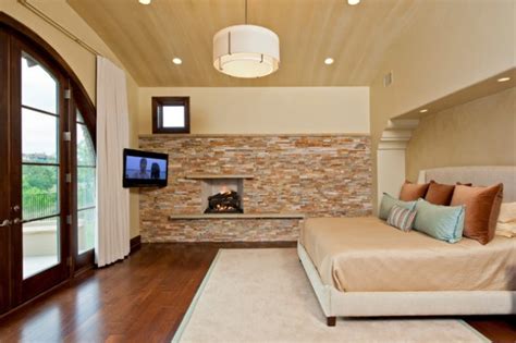 19 Elegant Stone Wall Bedroom Design Ideas