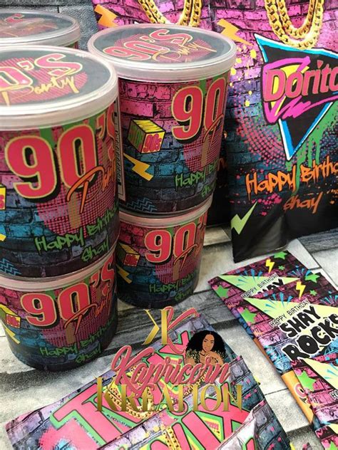 90s Party Favors Custom Hip Hop Favors Birthday Favors Etsy