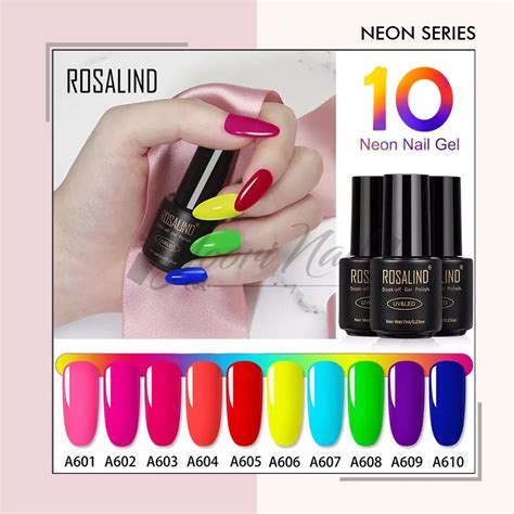 Jual Mini Rosalind Neon Series 7ml Gel Polish Neon Color Effect Kutek