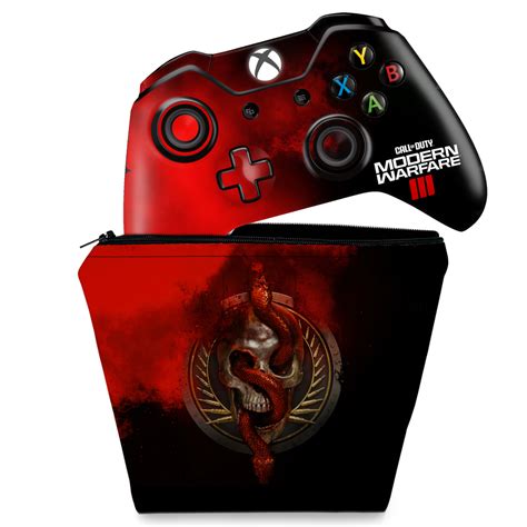 KIT Capa Case E Skin Xbox One Fat Controle Call Of Duty Modern