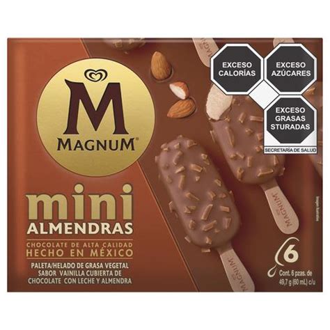 Magnum Paleta De Helado Mini De Almendra 6 Unidades 49 7 G 60 Ml