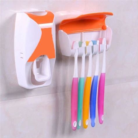 Porte Brosse Dents Distributeur Automatique Dentifrice Mont Support