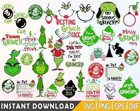 30 Free Grinch Characters Svg Files DawneDaanial