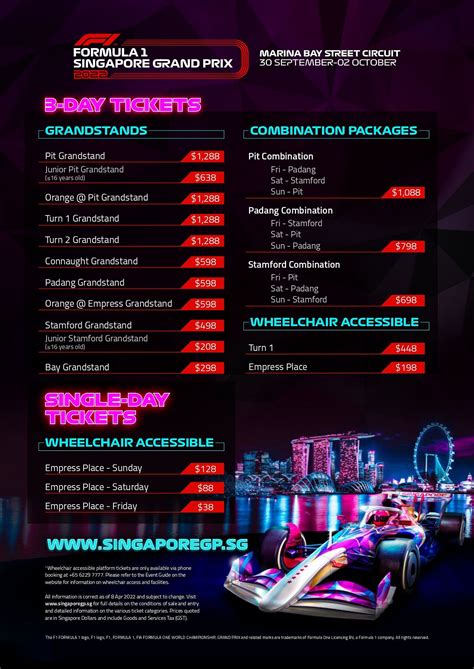 F1 Singapore Grand Prix tickets on sale from April 13, three-day ...