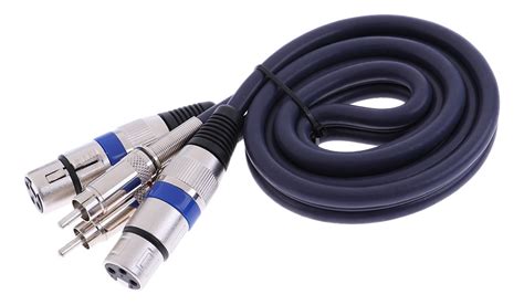 Cable Doble Hembra Xlr A Macho Rca M Mercado Libre