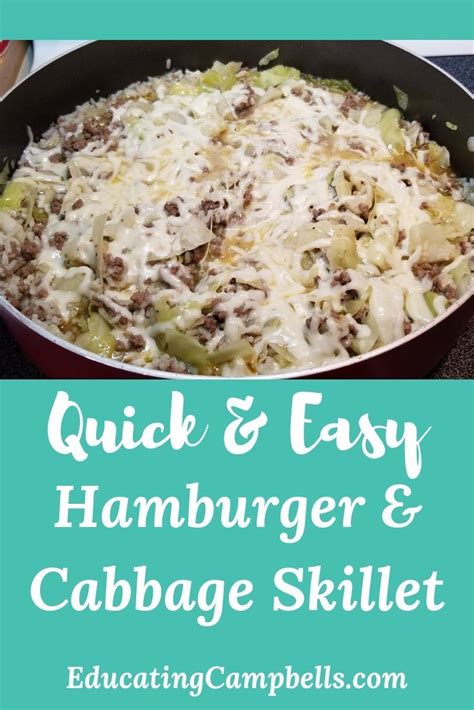 Hamburger & Cabbage Skillet Recipe