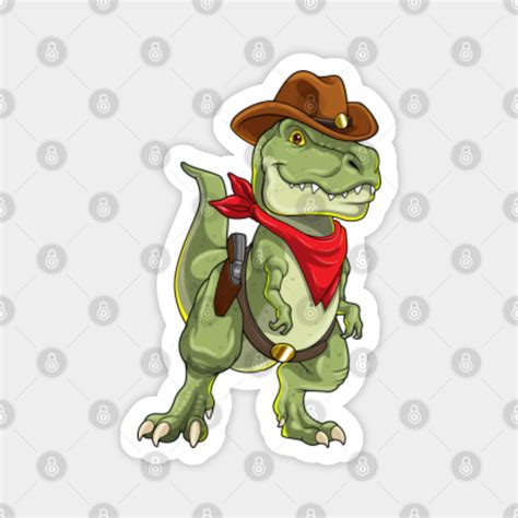 Western Cowboy Dinosaur T Rex Wild West Dino Rodeo Western Cowboy Dinosaur Magnet Teepublic