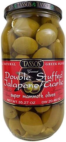 Amazon Tassos Double Stuffed Jalapeno Garlic Super Mammoth Greek