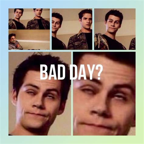 A Collage Of Photos With The Words Bad Day On Them And Four Different Faces