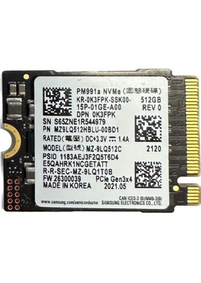 Samsung Pm A M Nvme Gb Ssd E Zstore