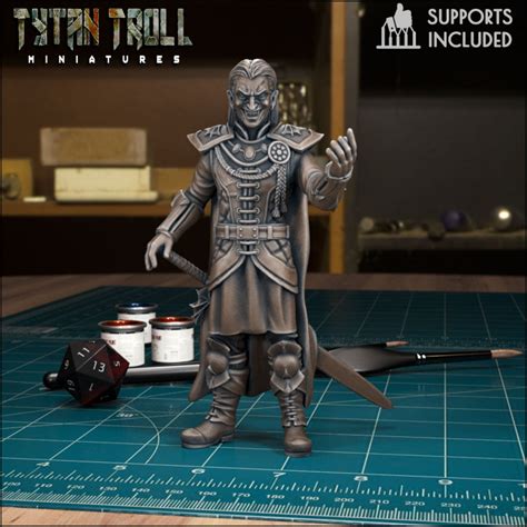 3d Printable Curse Of Strahd Strahd Von Zarovich Pre Supported By