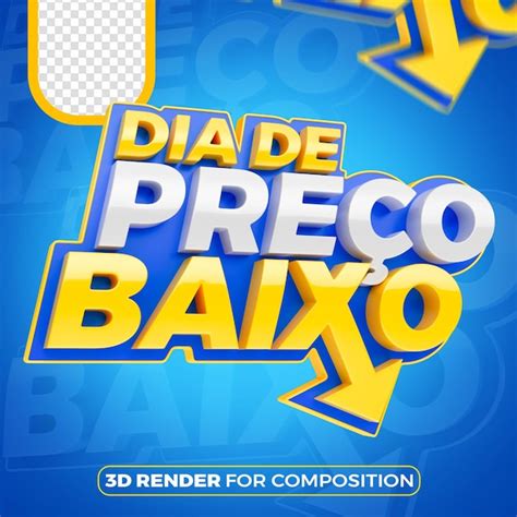 Preço baixo dia selo 3d para composição brasileira em português azul e