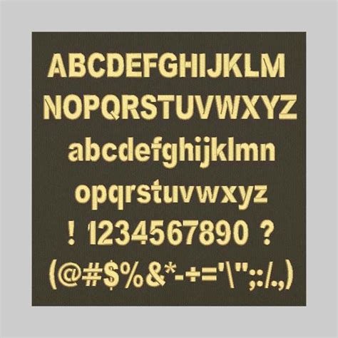 Arial Bold Wilcom Esa Keyboard Font Embroidery U