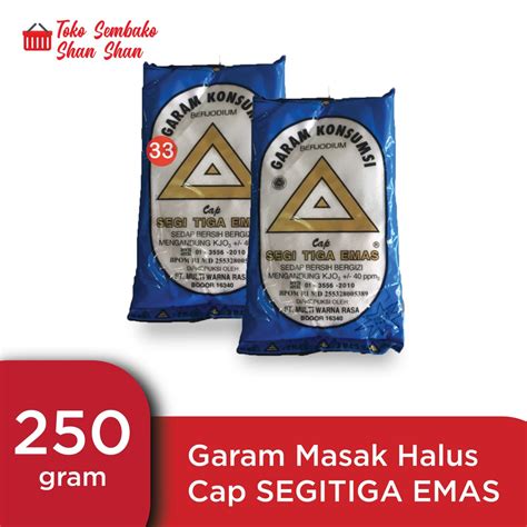 Jual GARAM MASAK CAP SEGITIGA EMAS GARAM HALUS 250 GR MURAH Shopee