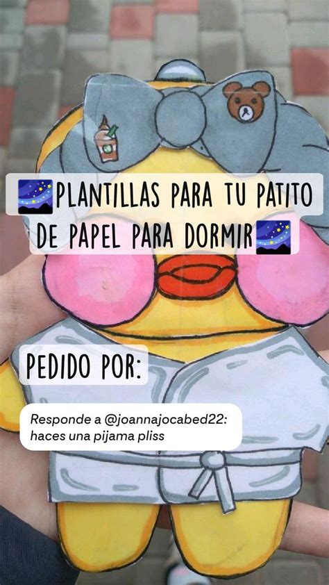 Plantillas Para Tu Patito De Papel Para Dormir Plantilla Para Mu Eca