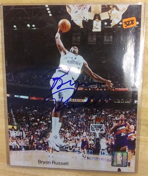 Bryon Russell Utah Jazz Autographed 8x10 Photo With Coa Classic