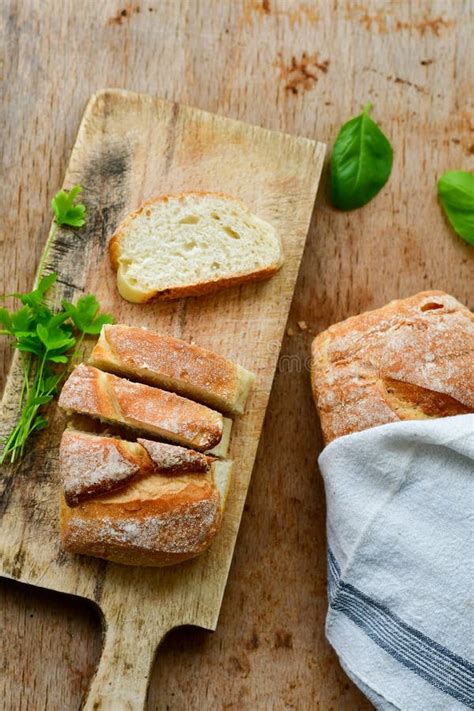 Ciabatta Bread Olive Oil And Parmesan Cheese Stock Image Image Of