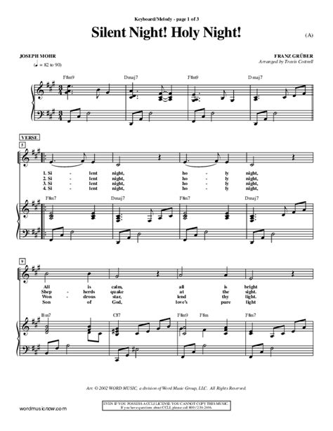 Silent Night Holy Night Sheet Music Pdf Praisecharts