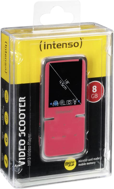 Intenso Video Scooter MP3 Player MP4 Player 8 GB Pink Conrad