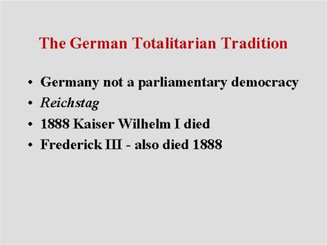 The German Totalitarian Tradition