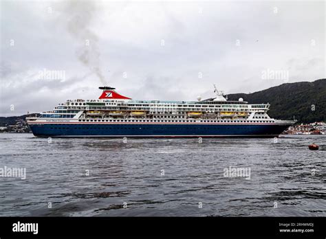 Cruise Ship Balmoral At Byfjorden Departing From Port Of Bergen