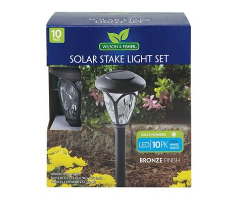 Wilson Fisher Bronze LED Solar 10 Piece Pathway Light Set Big Lots