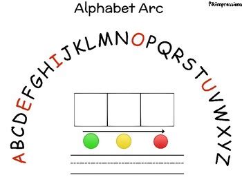 Alphabet Arcs With Elkonin Boxes Uppercase Lowercase And Anchor Letters