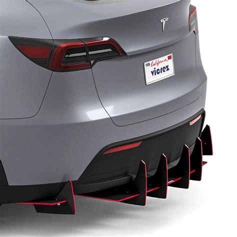 Vicrez Genali VR2 Rear Diffuser Vz102645 Tesla Model Y 2020 2023