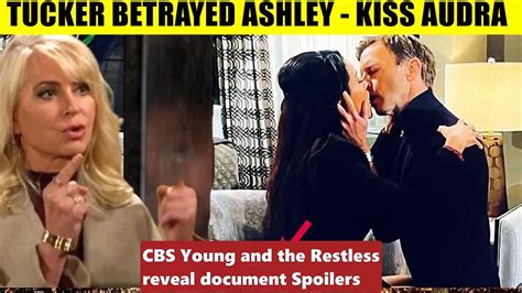 Cbs Young And The Restless Spoilers Ashley Sees Audra And Tucker Kiss