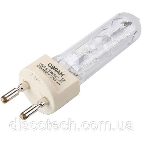Лампа металлогалогенная, HMI-575W/SEL UVS G22 6000°K OSRAM ...
