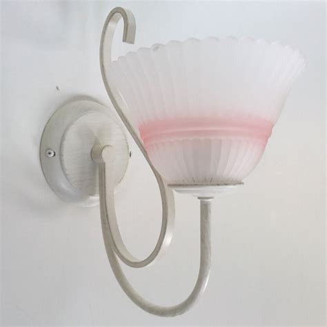 Litecraft Wall Light Floral 1 Arm With Frosted Glass Shade E14 Ivory Clearance Ebay