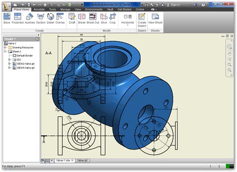 Autodesk Inventor Valve 2d Into 3d Modeling Revolve Extrude