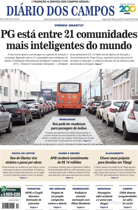 Capa Diário dos Campos Edição Terça 17 de Janeiro de 2023