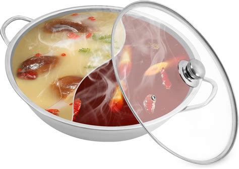 Amazon Hot Pot With Divider Shabu Shabu Hot Pots Food Grade