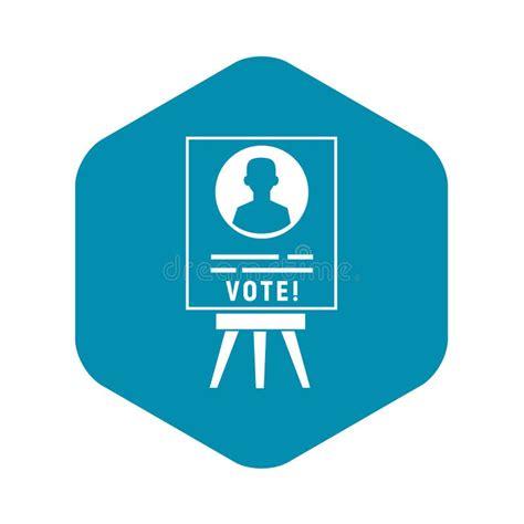 Icono Del Papel Del Candidato Del Voto Estilo Simple Ilustración Del