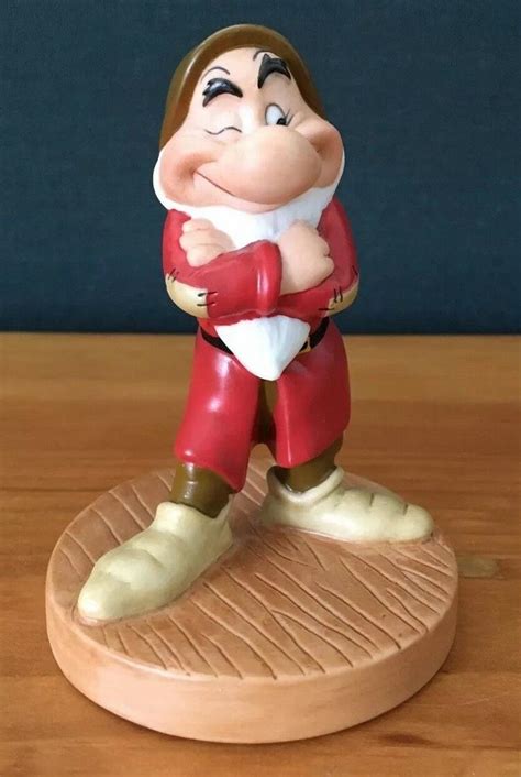 Disney Snow White Seven Dwarf Grumpy Bisque Porcelain Figure Figurine