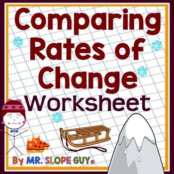 Functions Comparing Rates Of Change Worksheet By Mr Slope Guy Tpt