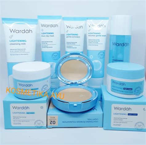 Wardah Paket Skincare Lightening Series Lengkap Ukuran Besar Paket