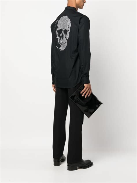 Philipp Plein Sugar Daddy Embellished Skull Shirt Farfetch