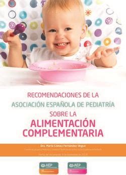 ALIMENTACIÓN COMPLEMENTARIA RECOMENDACIONES DE LA ASOCIACIÓN ESPAÑOLA