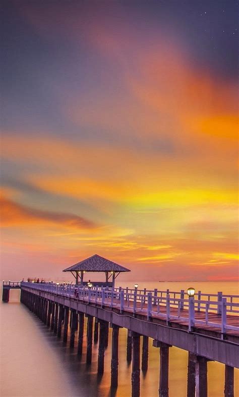 1280x2120 Ocean Pier Sunset Iphone 6 Hd 4k Wallpapersimagesbackgroundsphotos And Pictures