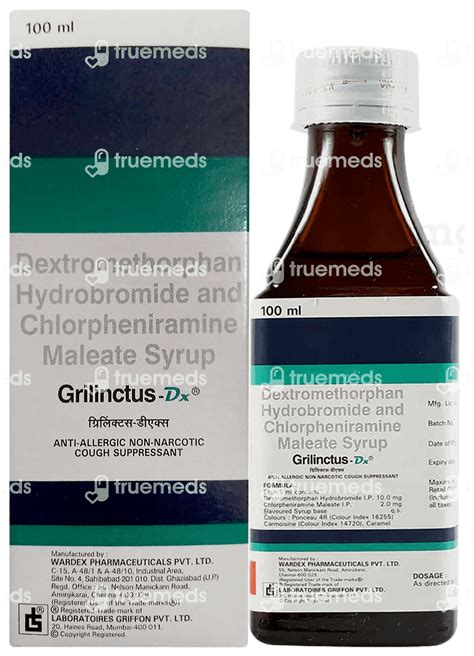 Grilinctus Dx 210 Mg Syrup 100 Ml Uses Side Effects Dosage Price