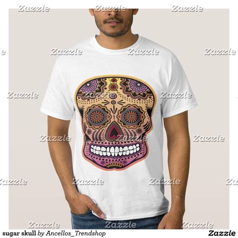 Sugar Skull T Shirt T Shirt Design Template Shirts