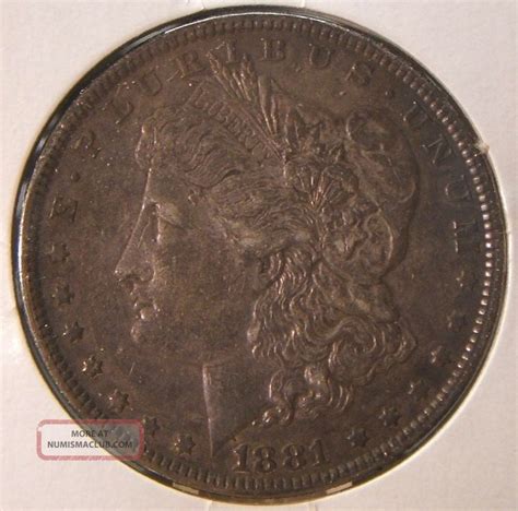 1881 P Morgan Silver Dollar Au Dark Beauty