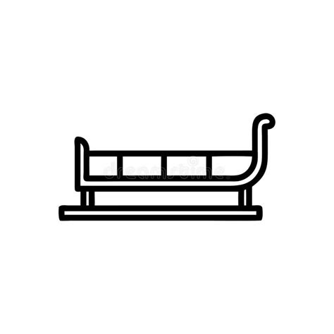 Charming Sleigh Bed Frame For Rustic Decor Stock Illustration