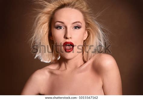 Beautiful Naked Blonde Woman Blue Eyes Stock Photo Shutterstock
