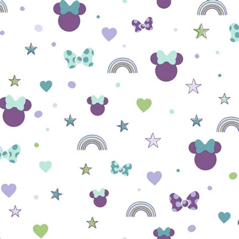 York Wallcoverings 56 sq. ft. Disney Minnie Mouse Rainbow Wallpaper ...