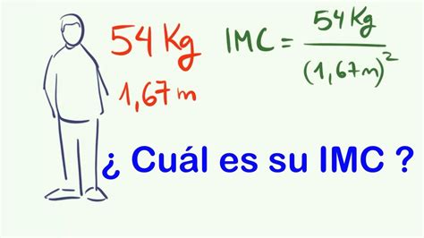 CÓMO CALCULAR el IMC de una persona Ejemplo práctico YouTube