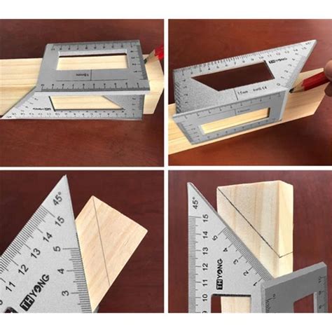 Règle D angle En Forme De T Jauge Carrée Multifonctionnelle De 45 90