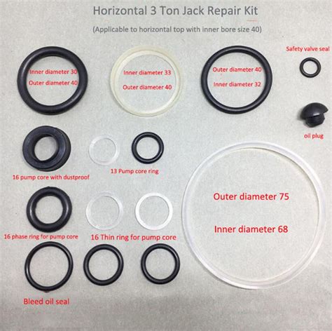 Ferramenta de reparo 3t jack acessórios anel de vedação de óleo